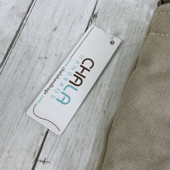 Chala Purse Sand Canvas Crossbody with Calico Cat Key Chain Change Purse NWT - Picture 6 of 13